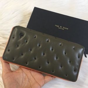 Rag & Bone Quilted Leather Zip Around Wallet
